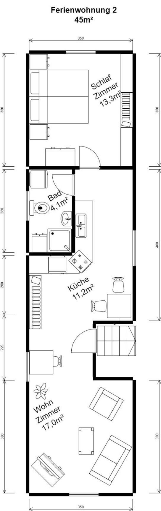 Ferienwohnung Van Den Berg Rees Rum bild